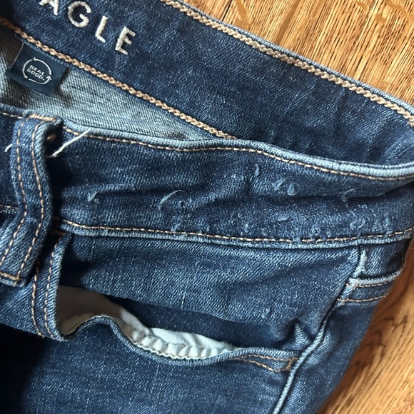 American Eagle High-Rise Stretch Jeans Size 8 Dark Wash A&E Next Level Stretch - Picture 7 of 11